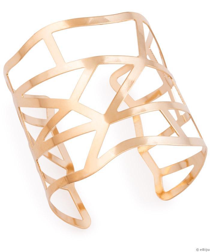 Brăţară auriu roz, design geometric RESIGILAT