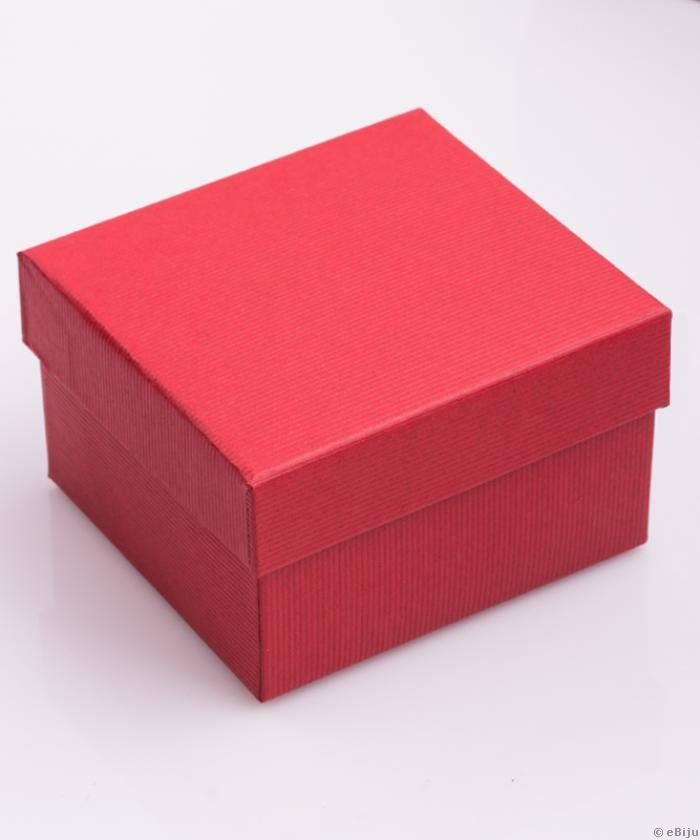 Cutie cadou roșie pentru bijuterii voluminoase, cu pernuţă