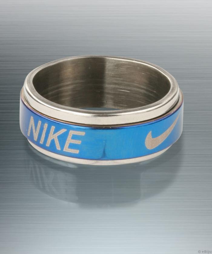 Inel Nike albastru cu argintiu (17 mm)